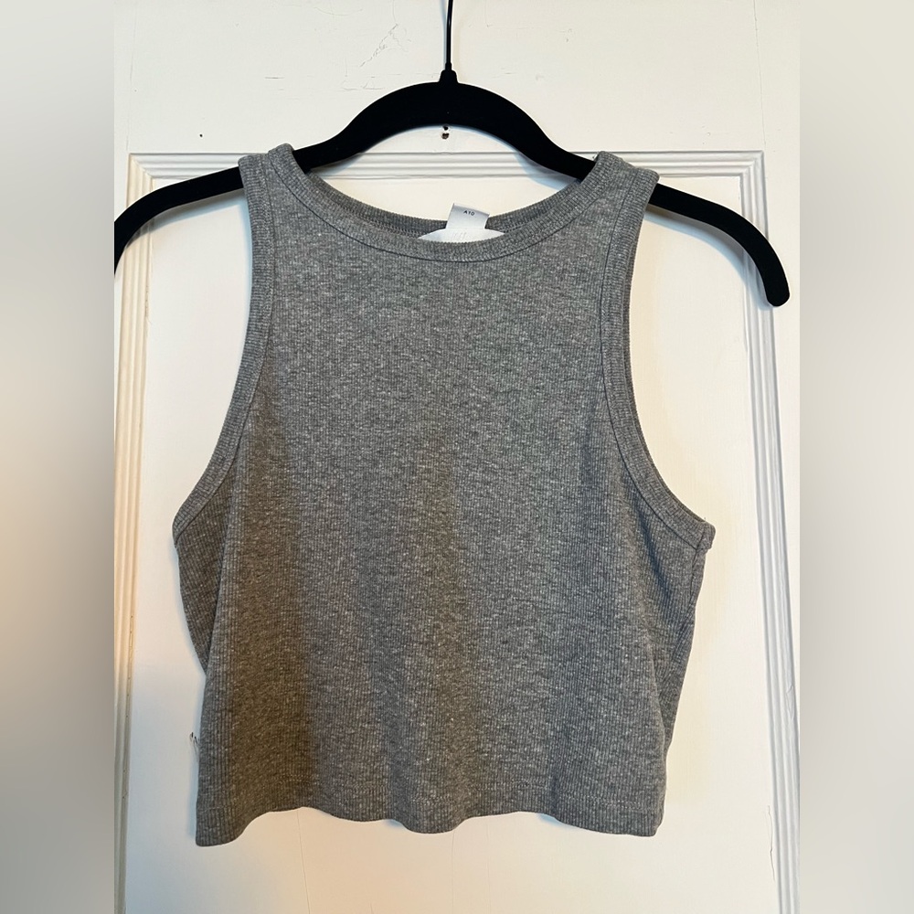 H&M basic Gray Ribbed Tank